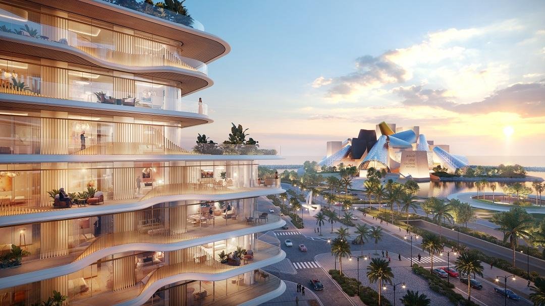 The Arthouse Apartments exterior façade in Saadiyat Grove showcasing luxury residences in Abu Dhabi